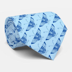 Gravata Borboleta estilizado de Deco - cobalto e azul