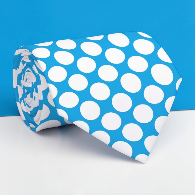 Gravata Borboleta Personalizada Pontos Jumbo Azul  (Criador carregado)