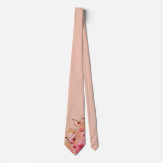 Gravata Borboleta Rosa e Floral