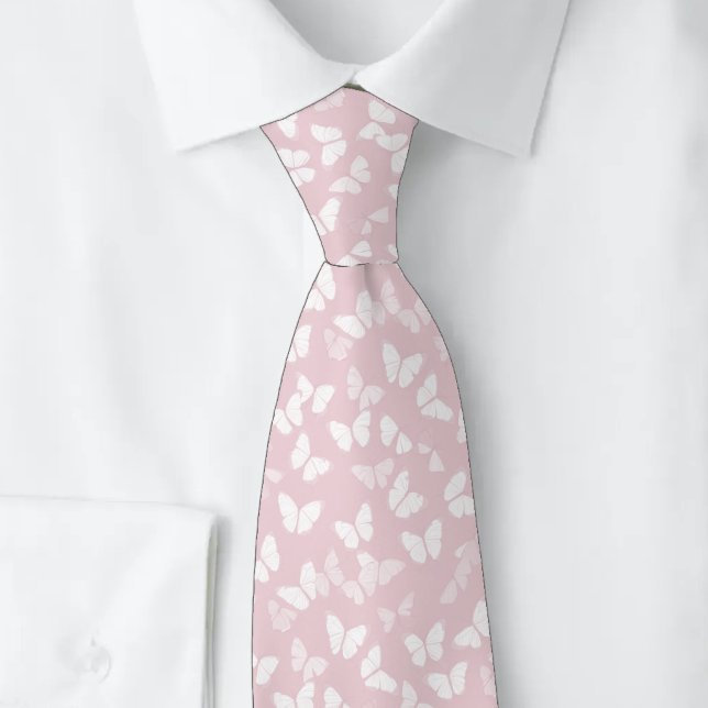 Gravata Borboletas Rosa Empoeirado (Criador carregado)