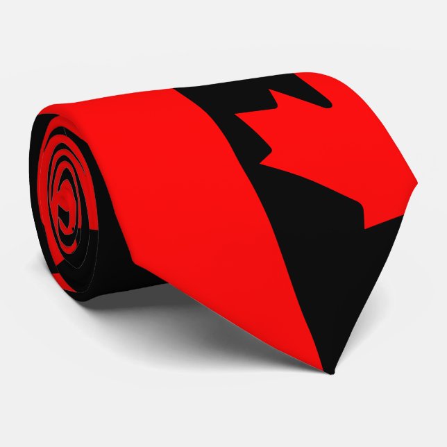 Gravata Bordo e Preto do Maple Canadense em Duas Cores (Rolled)