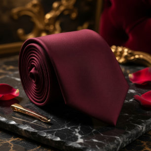 Gravata Bordô Vermelho Vinho Profundo Matte