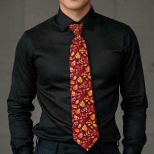 Gravata Botânica de Outono Elegante com Flores Ous