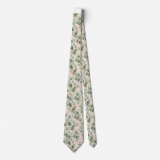 GRAVATA BOTÂNICA ROSA VERDE SAGE PRESENTE PARA O P