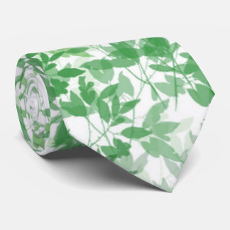 Gravata Botanical Green and White Leaves Neckties Neck Tie