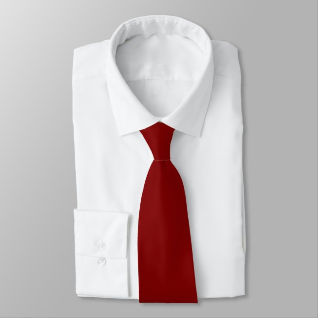 Gravata Botão Design de Cor Sólida Maroon / Vermelho Escur (Amarrado)