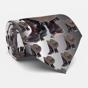 Gravata Botas e chapéu de vaqueiro