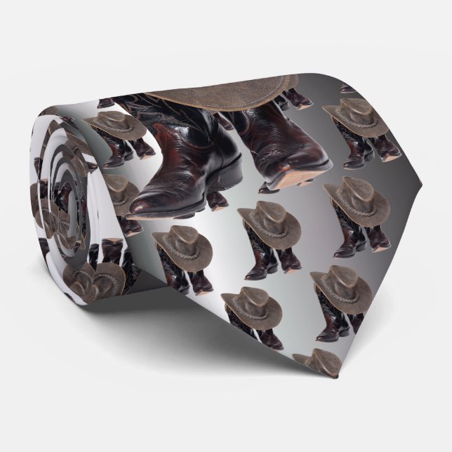 Gravata Botas e chapéu de vaqueiro (Rolled)