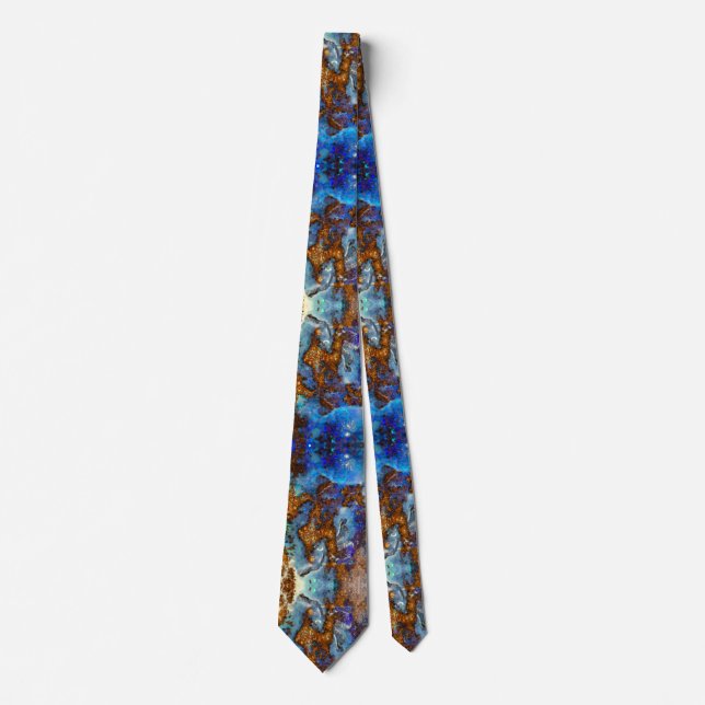 Gravata Boulder Opal Gemstone Impressão Tie (Frente)