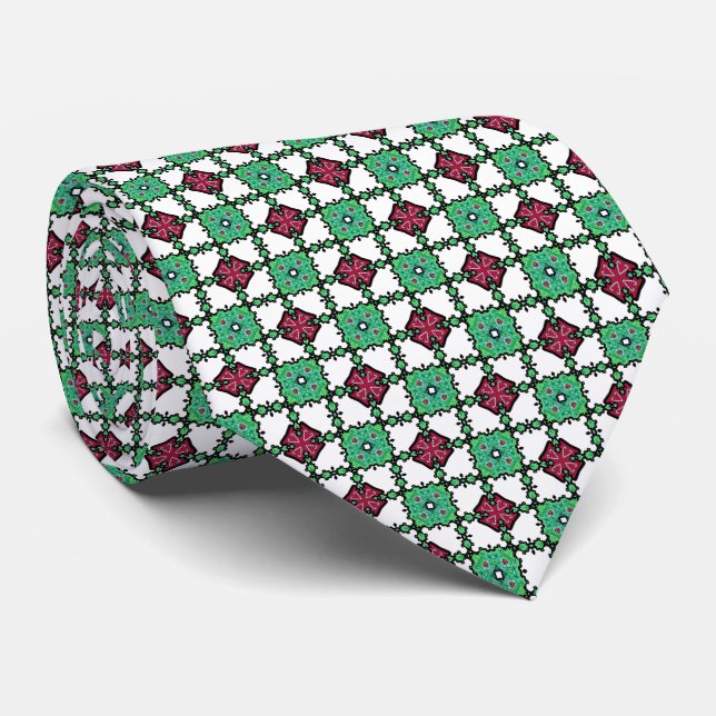 Gravata Boxed Wreaths Christmas Neck Tie (Rolled)