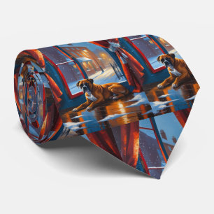 Gravata Boxer com Luzes de Natal Feriado
