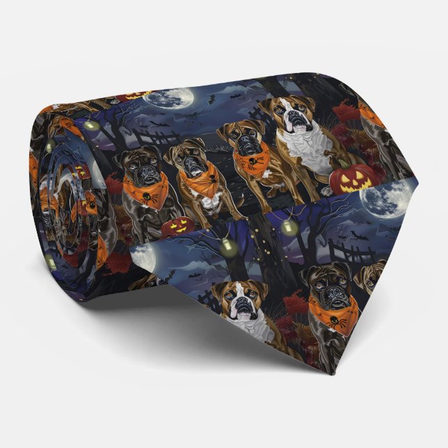 Gravata Boxer Halloween Assustador (Rolled)