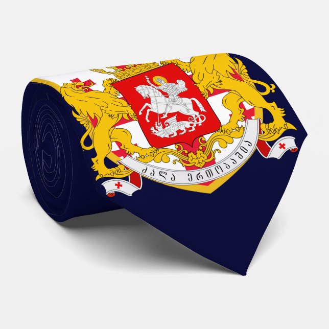 Gravata Braço do casaco da bandeira de Geórgia (Rolled)