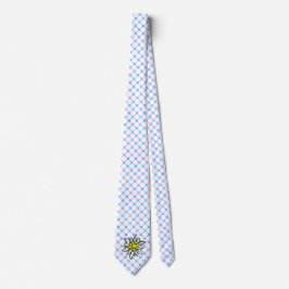Gravata Branco e azul branco