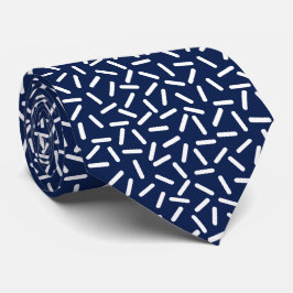 Gravata Branco moderno e azul naval