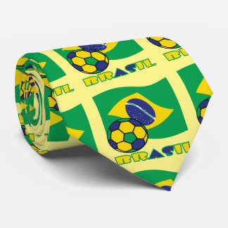 Gravata Brasileiro Futebol e Bandeira
