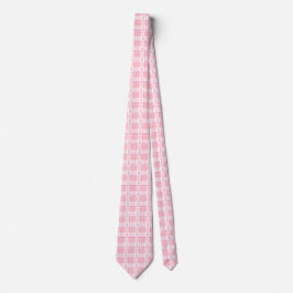 Gravata Breast Cancer Awareness Plaid Pink Ribbon