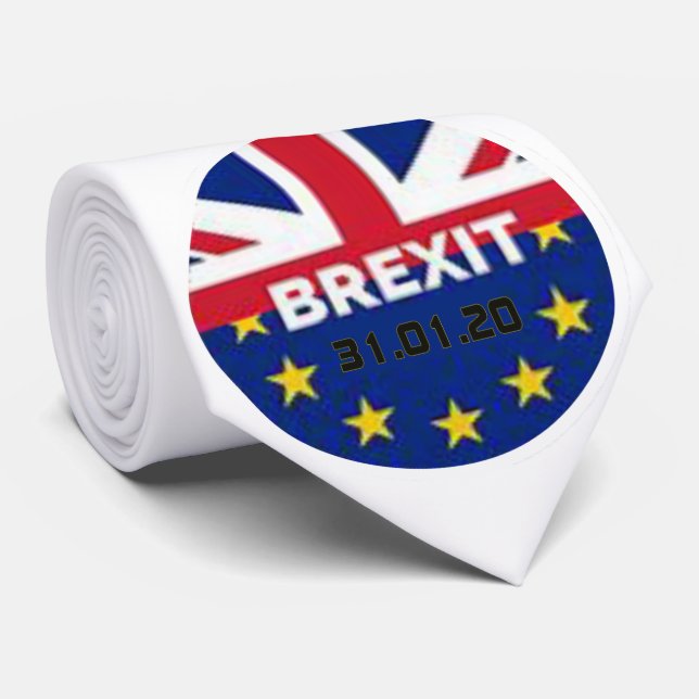 Gravata Brexit - O Reino Unido sai da UE (Rolled)