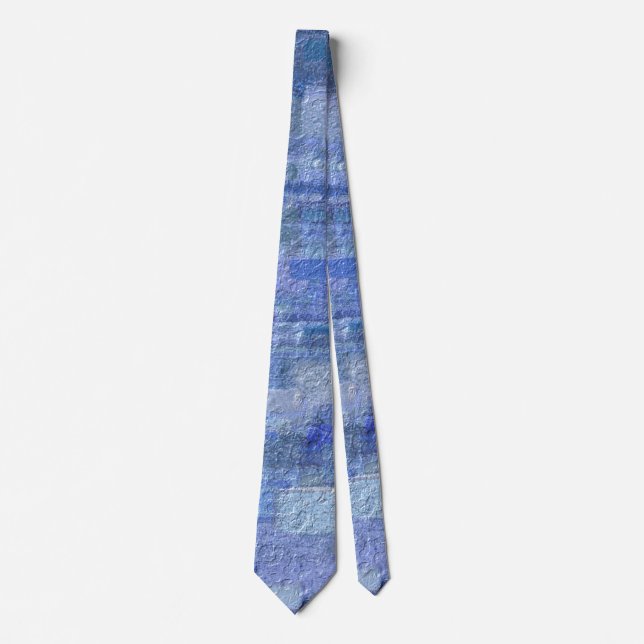 Gravata Brick Abstrato Winter Blues Neck (Frente)