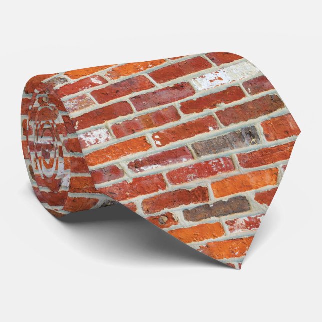 Gravata Brick Wall Pattern Red (Rolled)