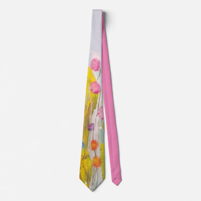Gravata Bright Abstrato Floral Tie (Frente)