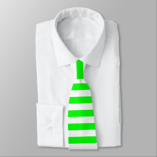 Gravata Bright Neon Chartreuse, Coluna Verde e White Strip