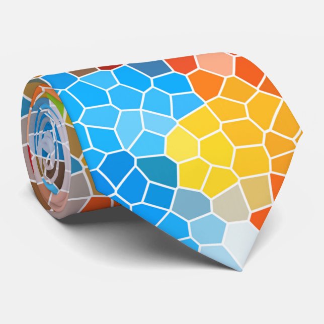 Gravata Brilhante e Colorida (Rolled)