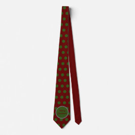 Gravata Brincadeira de Natal Feliz (Maroon & Hunter Green)