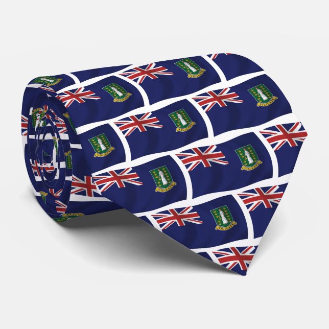 Gravata British VirgIslands Flag Tie (Rolled)