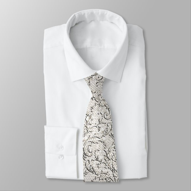 Gravata Brocade Damask (Amarrado)