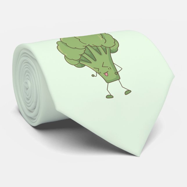 Gravata Brócolis Legume Verde (Rolled)