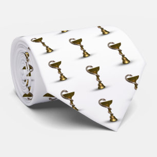 Gravata Bronze Cobra Bowl Hygieia White Caduceus Medicina