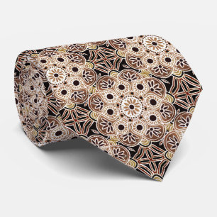 Gravata Brown and taupe boho Necktie