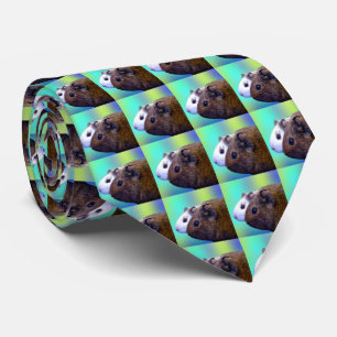 Gravata Brown And White Guinea Pigs, Neck Tie
