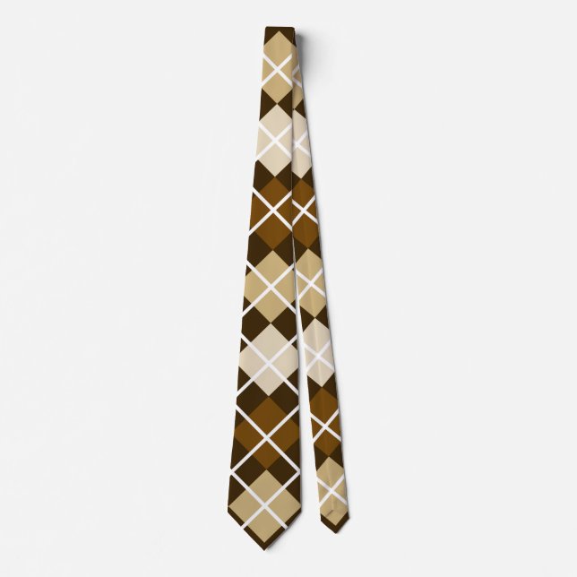 Gravata Brown Argyle Tie (Frente)