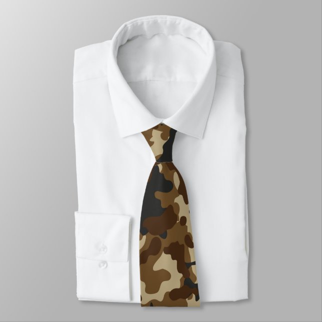 Gravata Brown Camo Neck Tie (Amarrado)