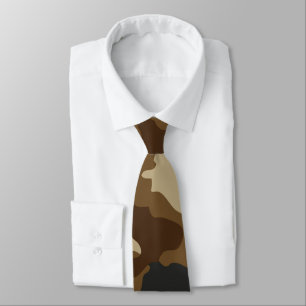 Gravata Brown Camo Neck Tie