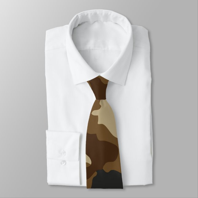 Gravata Brown Camo Neck Tie (Amarrado)