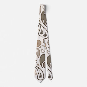 Gravata Brown e Khaki Paisley Design