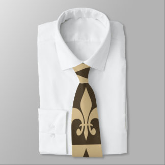 Gravata Brown Fleur de lis