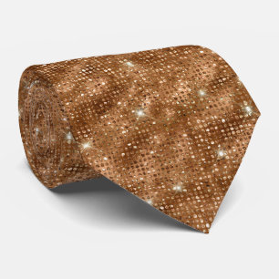 Gravata Brown Glitter Tie