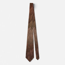 Brown Khaki Tartan Feather Tie