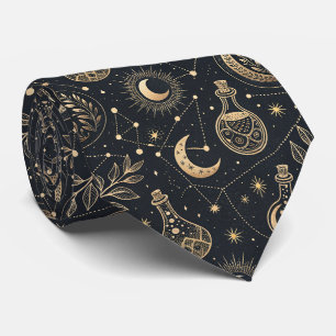 Gravata Bruxaria Celestial - Lua Dourada, Garrafas de Poçã