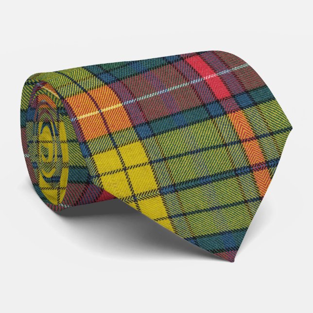 Gravata Buchanan Ancient Tartan Pattern (Rolled)