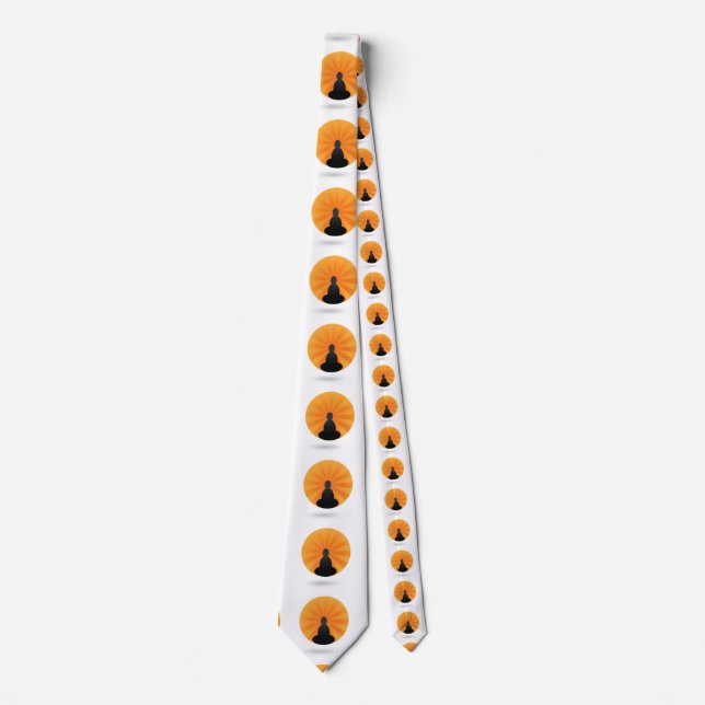 Gravata buda no nascer do sol, budismo, zen, (Frente)