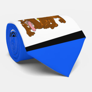 Gravata Buldogue Esportivo Vermelho Branco Azul