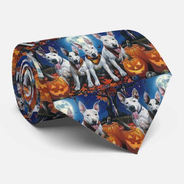 Gravata Bull Terrier Halloween Spooky (Rolled)