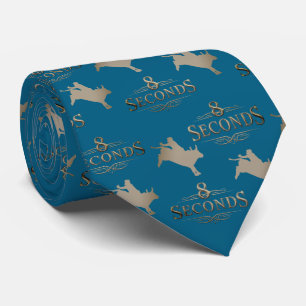 Gravata Bull Western Rodeo A Caminhar 8 Segundos Teal/Tan