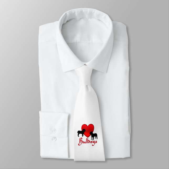 Gravata Bulldog do Coração (Amarrado)