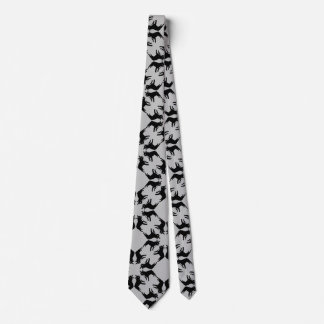 Gravata Bulldog Francês preto e branco